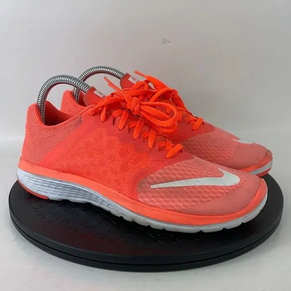 Nike FS Lite Run 3 Orange Athletic Running Shoes 807145-601 Women’s Size 8 - Picture 3 of 12